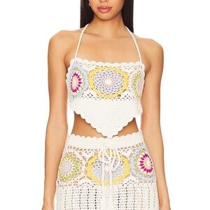 Colorful Crochet Halter Top